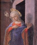Fra Filippo Lippi Details of the Virgin Annunciat oil on canvas